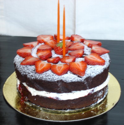 Happy Birthday, Bill! Chocolate Strawberry Birthday Cake